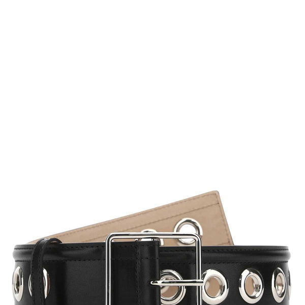 Alexander McQueen Belts? Alexander Mcqueen Women Black Leather Belt Classic Everyday Designer Belt