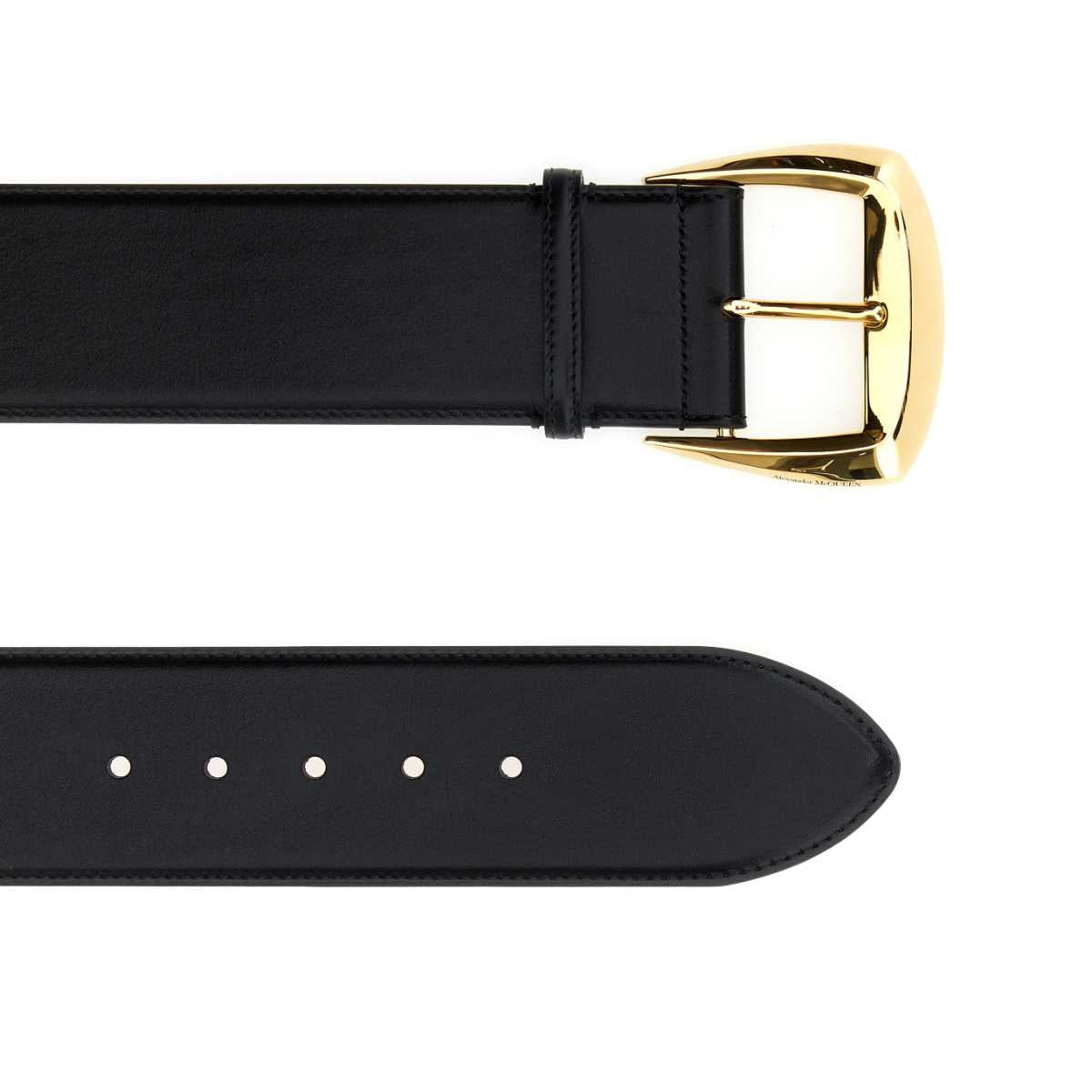 Alexander McQueen Belts? Alexander Mcqueen Women Black Leather Belt Premium Leather Designer Belt