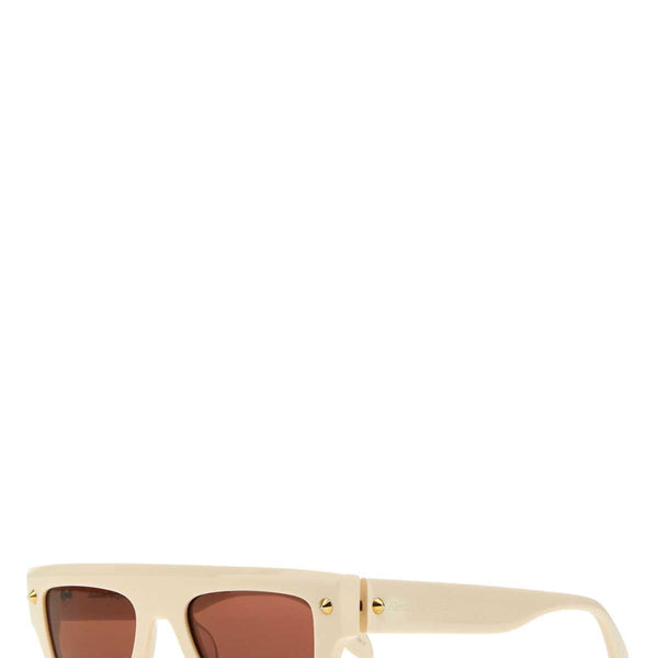 Alexander McQueen Sunglasses? Alexander Mcqueen Women Ivory Acetate Sunglasses Premium Fashion Designer Sunglasses