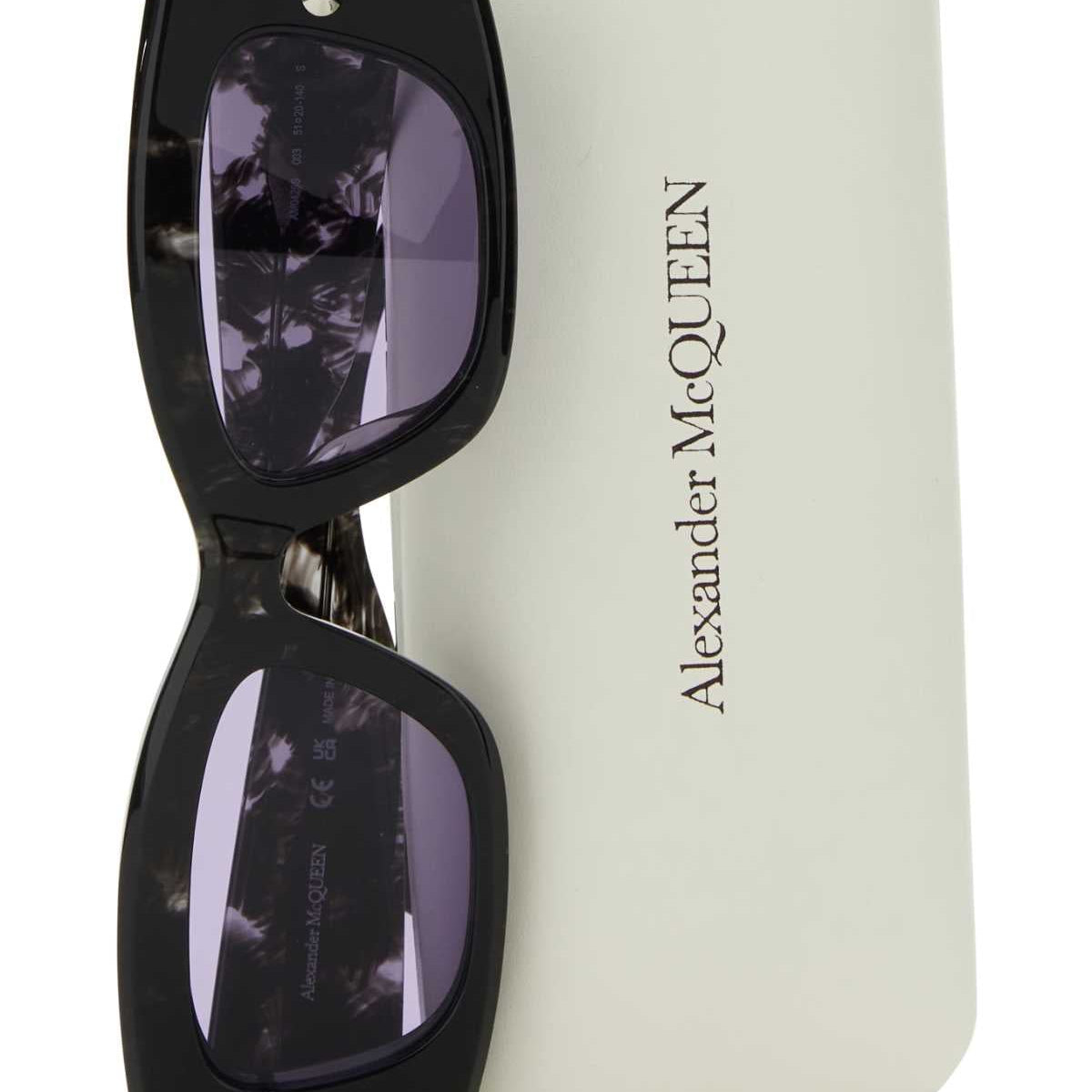 Alexander McQueen Sunglasses? Alexander Mcqueen Women Multicolor Acetate Sunglasses Luxury Designer UV Sunglasses