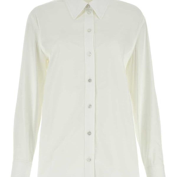 Alexander McQueen Tops- Alexander Mcqueen Women White Poplin Shirt Premium Designer Casual Top