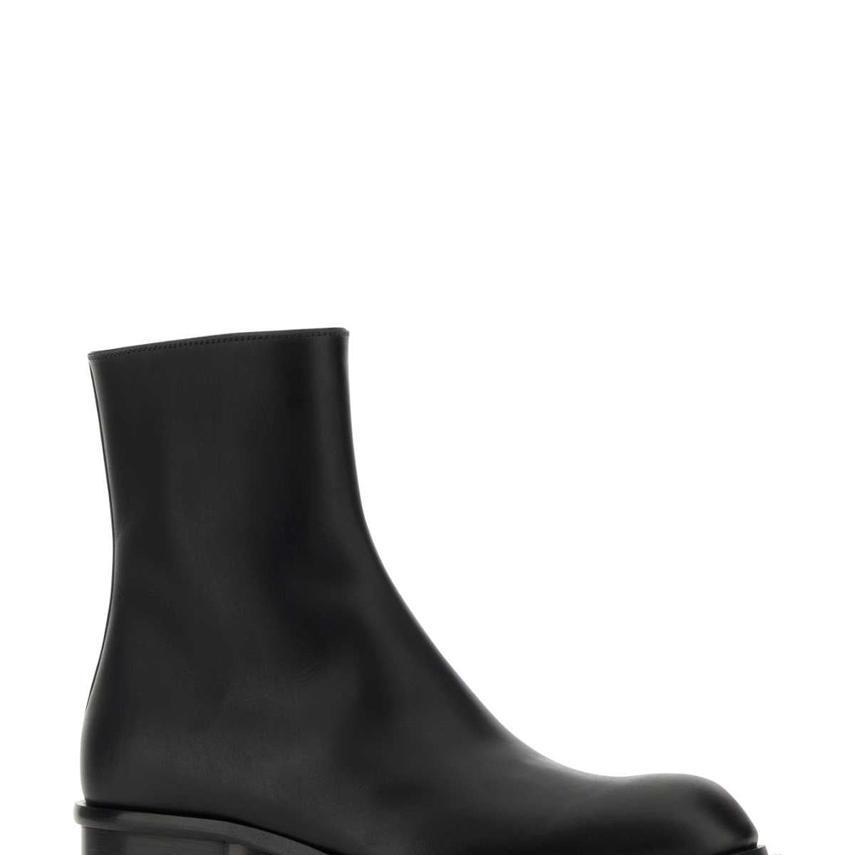 Alexander McQueen Shoes? Alexander Mcqueen Men Black Leather Stack Ankle Boots Premium Designer Casual Shoes