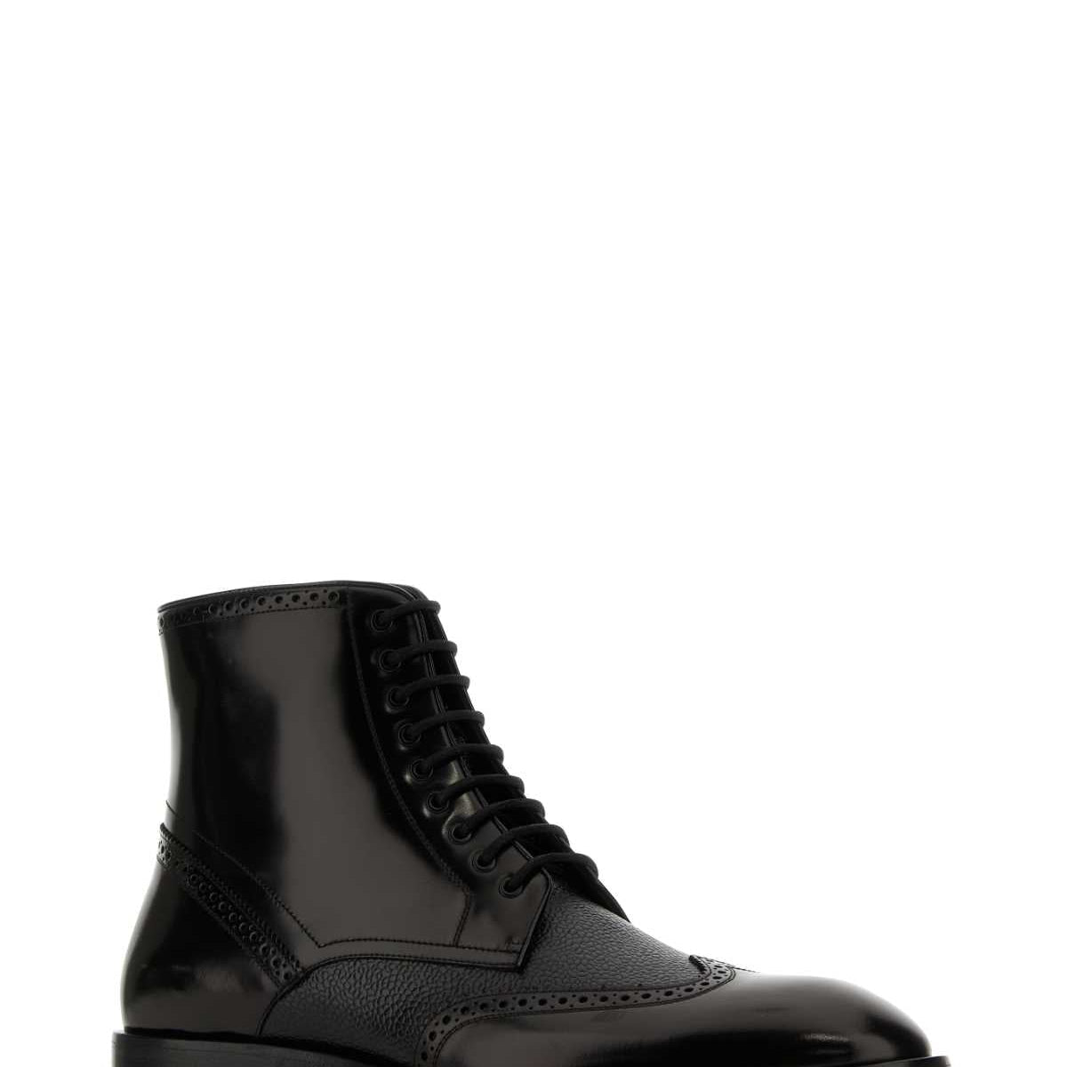 Alexander McQueen Shoes? Alexander Mcqueen Men Black Leather Ankle Boots Comfortable Everyday Designer Shoes