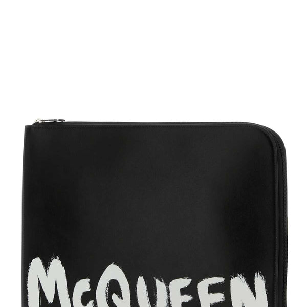 Alexander McQueen Accessories? Alexander Mcqueen Men Black Leather Document Holder Premium Everyday Designer Accessory