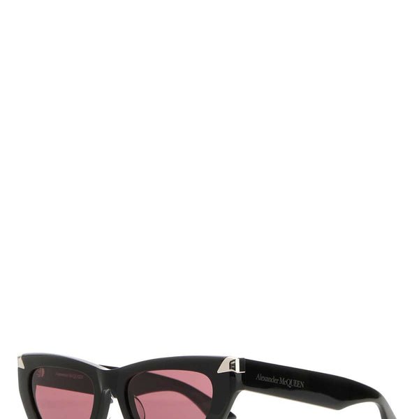 Alexander McQueen Sunglasses? Alexander Mcqueen Women Black Acetate Punk Rivet Sunglasses Premium Fashion Designer Sunglasses