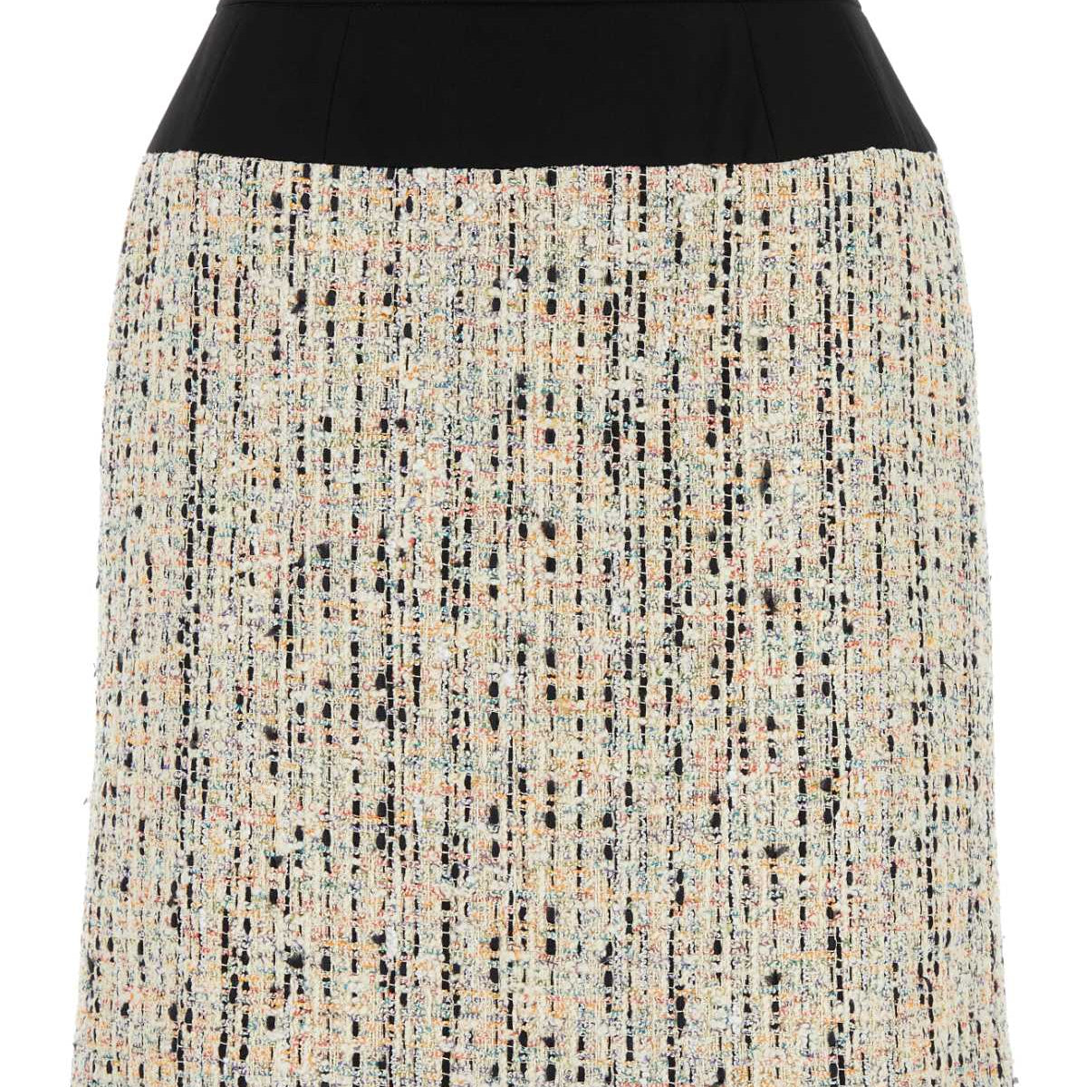 Alexander McQueen Skirts? Alexander Mcqueen Women Multicolor Boucle Skirt Elegant Designer Casual Skirt