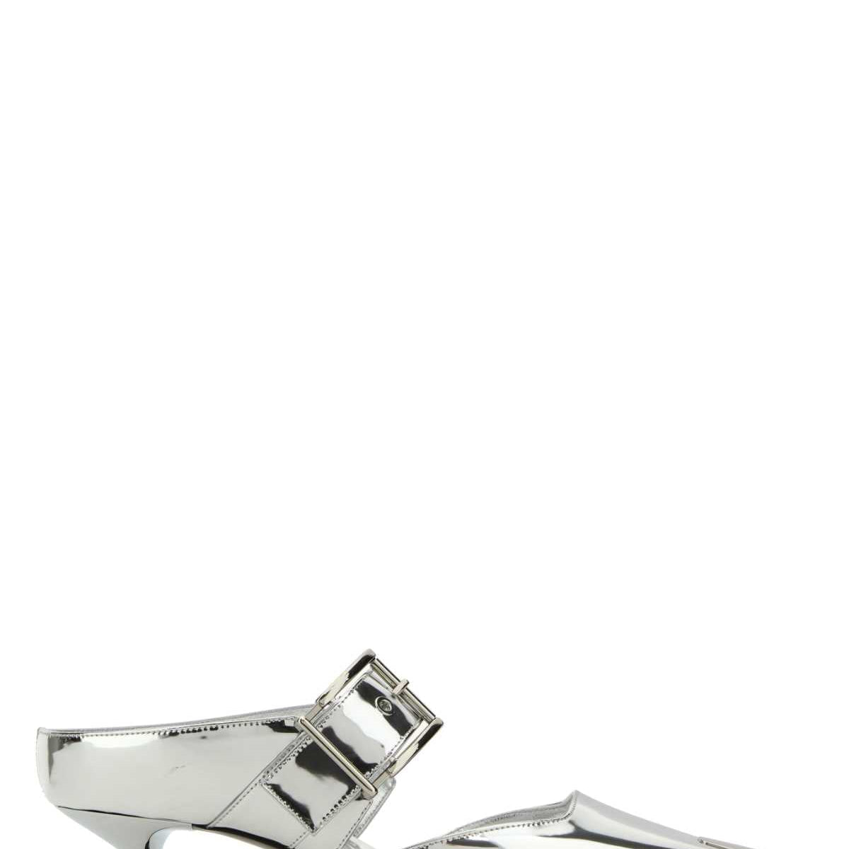 Alexander McQueen Shoes? Alexander Mcqueen Women Silver Leather Punk Pumps Premium Designer Casual Shoes