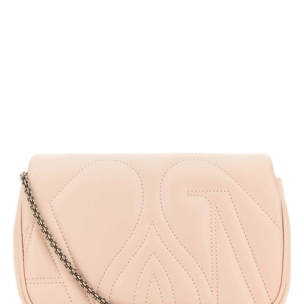 Alexander McQueen Bags? Alexander Mcqueen Women Pastel Pink Leather Mini Seal Clutch Premium Designer Shoulder Bag