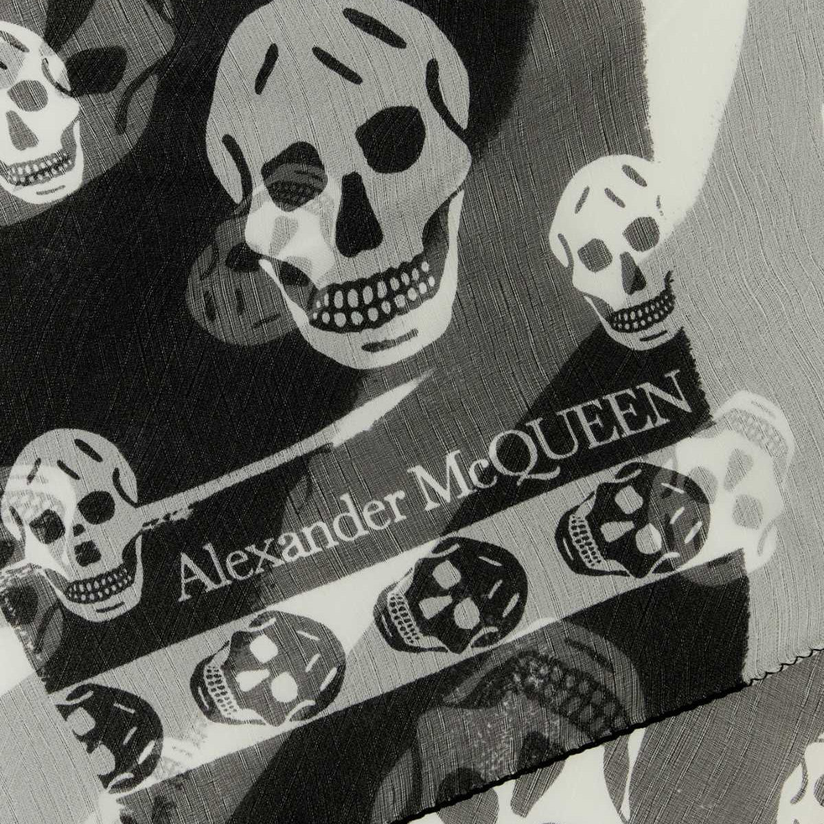 Alexander McQueen Accessories? Alexander Mcqueen Women Printed Silk Foulard Luxury Designer Fashion Accessory