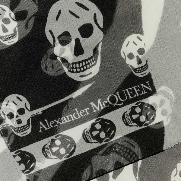 Alexander McQueen Accessories? Alexander Mcqueen Women Printed Silk Foulard Luxury Designer Fashion Accessory