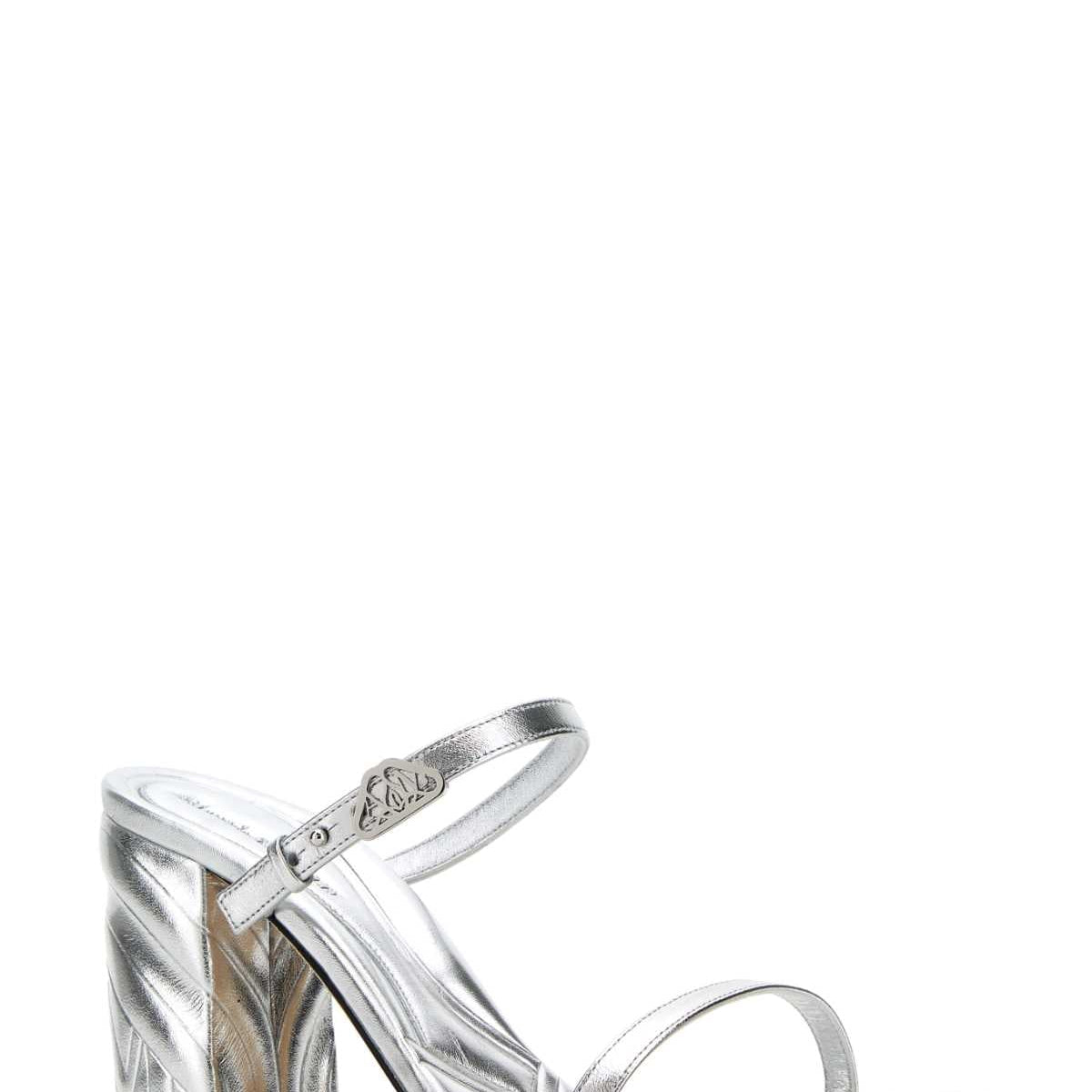 Alexander McQueen Accessories? Alexander Mcqueen Women Silver Leather Seal Mules Luxury Designer Fashion Accessory