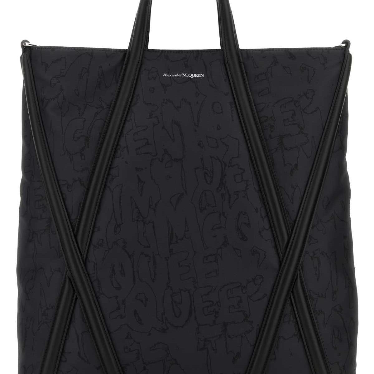 Alexander McQueen Bags? Alexander Mcqueen Men Black Nylon The Harness Shopping Bag Elegant Everyday Designer Handbag