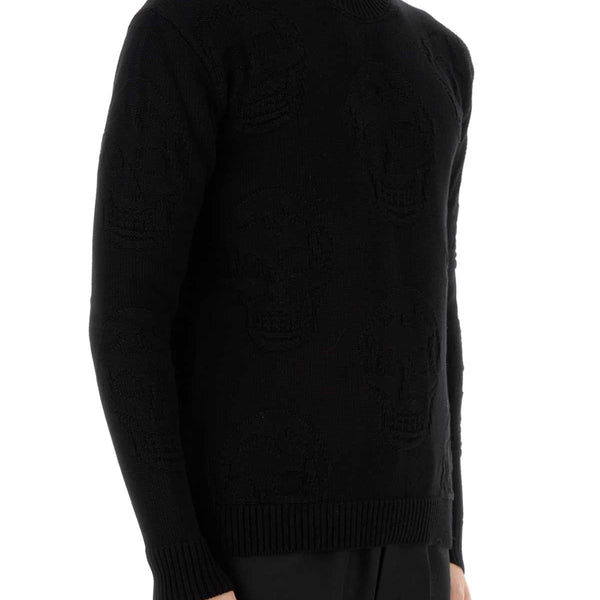 Alexander McQueen Sweaters? Alexander Mcqueen Men Black Cotton Sweater Premium Casual Designer Knitwear