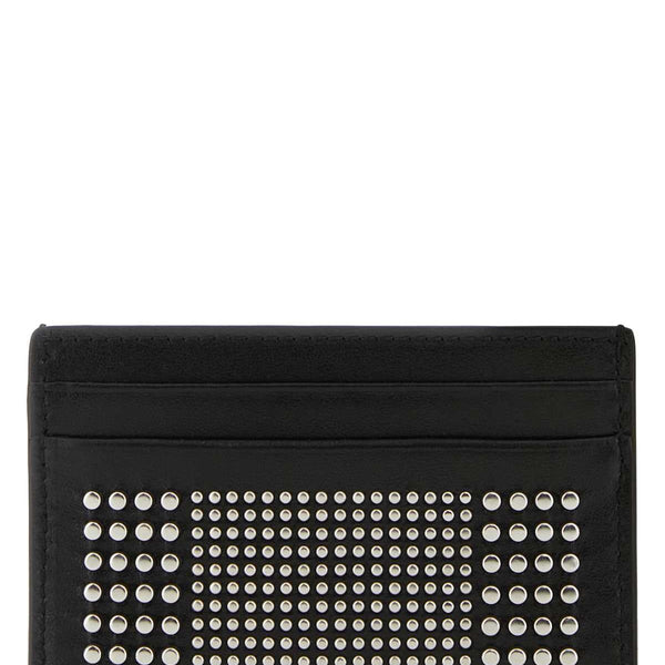 Alexander McQueen Wallets? Alexander Mcqueen Men Black Leather Card Holder Compact Luxury Card Wallet