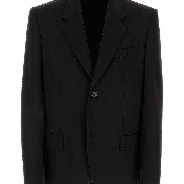 Balenciaga Jackets? Balenciaga Men Black Wool Blazer Premium Casual Designer Jacket