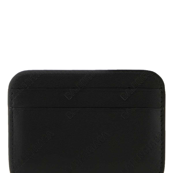 Balenciaga Wallets? Balenciaga Women Black Leather Card Holder Premium Leather Designer Wallet