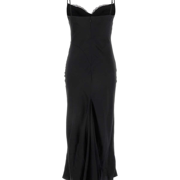 Alexander McQueen Dresses? Alexander Mcqueen Women Black Satin Dress Luxury Party Occasion Dress