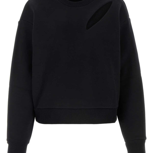 Alexander McQueen Hoodies? Alexander Mcqueen Women Black Cotton Sweatshirt Premium Designer Casual Hoodie