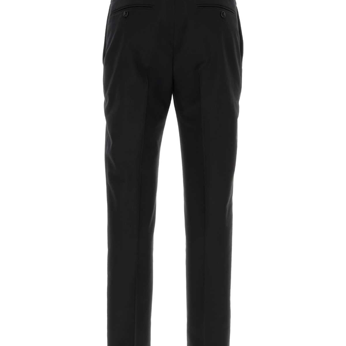Alexander McQueen Pants? Alexander Mcqueen Men Black Gabardine Pant Premium Designer Casual Trousers