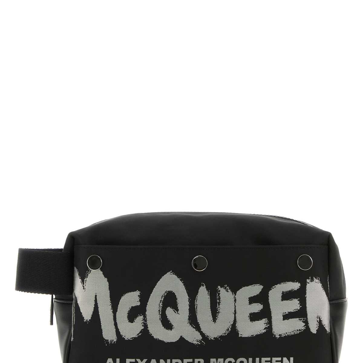Alexander McQueen Accessories? Alexander Mcqueen Men Black Fabric Mcqueen Graffiti Beauty Case Premium Everyday Designer Accessory