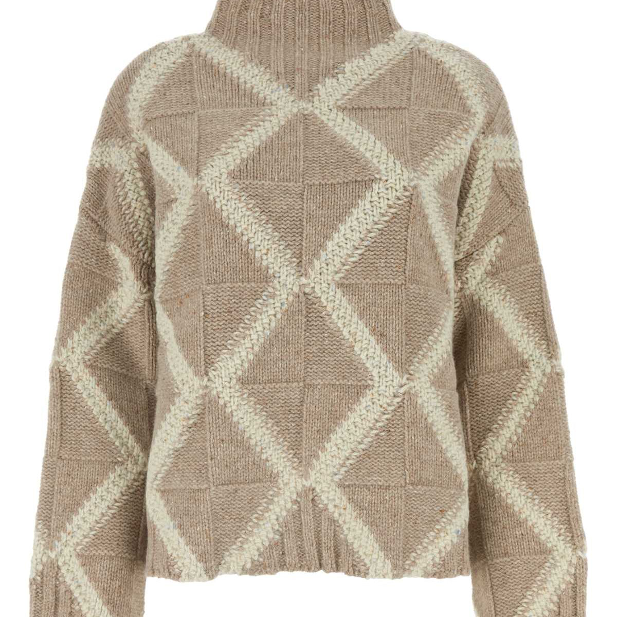 Bottega Veneta Sweaters? Bottega Veneta Women Embroidered Wool Sweater Luxury Designer Knit Sweater