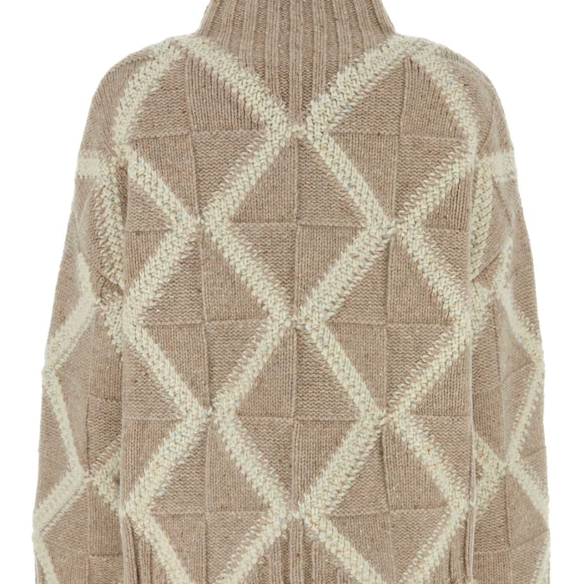 Bottega Veneta Sweaters? Bottega Veneta Women Embroidered Wool Sweater Luxury Designer Knit Sweater