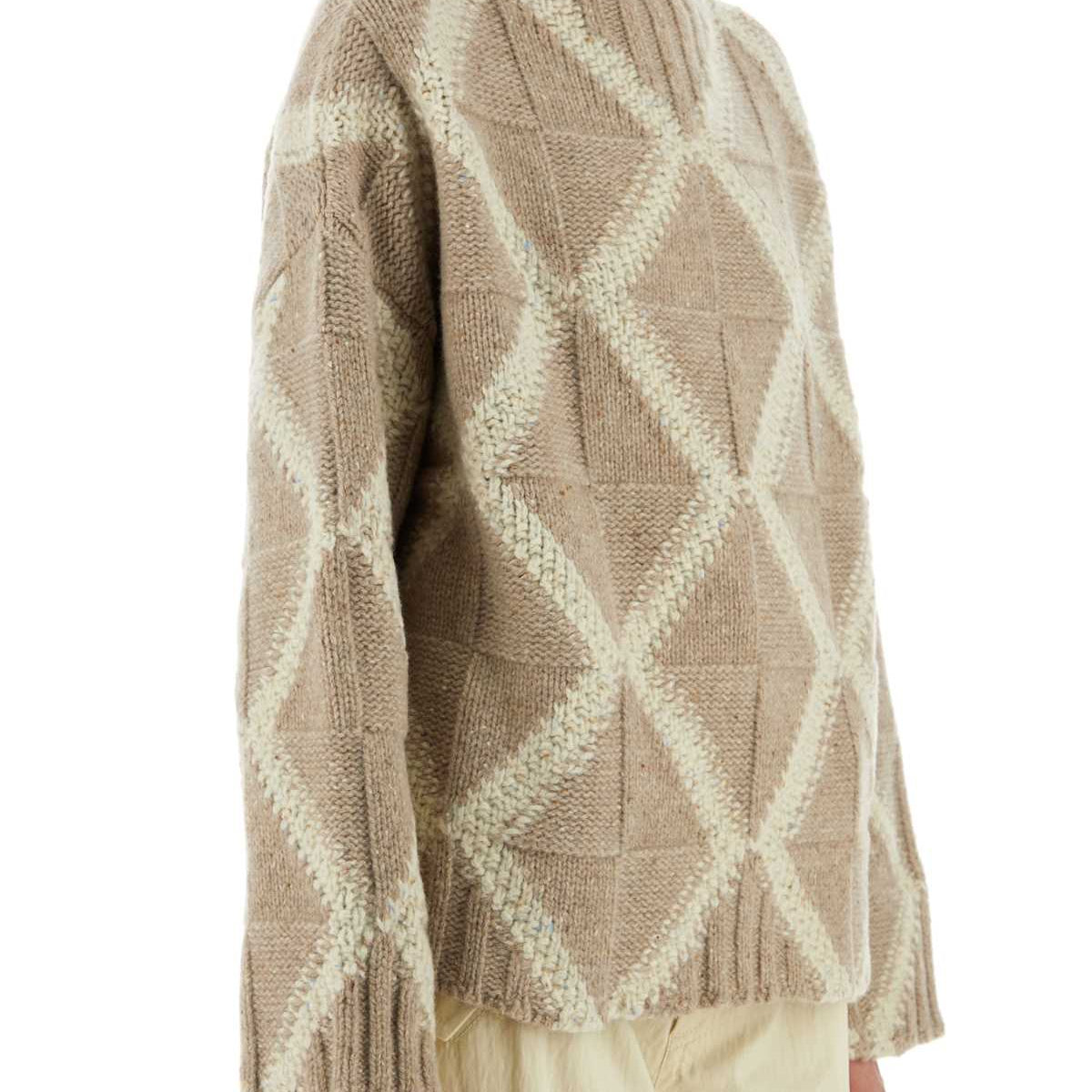 Bottega Veneta Sweaters? Bottega Veneta Women Embroidered Wool Sweater Luxury Designer Knit Sweater