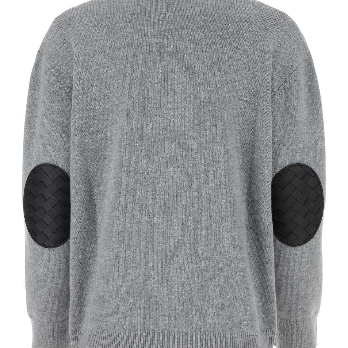 Bottega Veneta Sweaters? Bottega Veneta Women Grey Stretch Cashmere Blend Cardigan Premium Casual Designer Knitwear