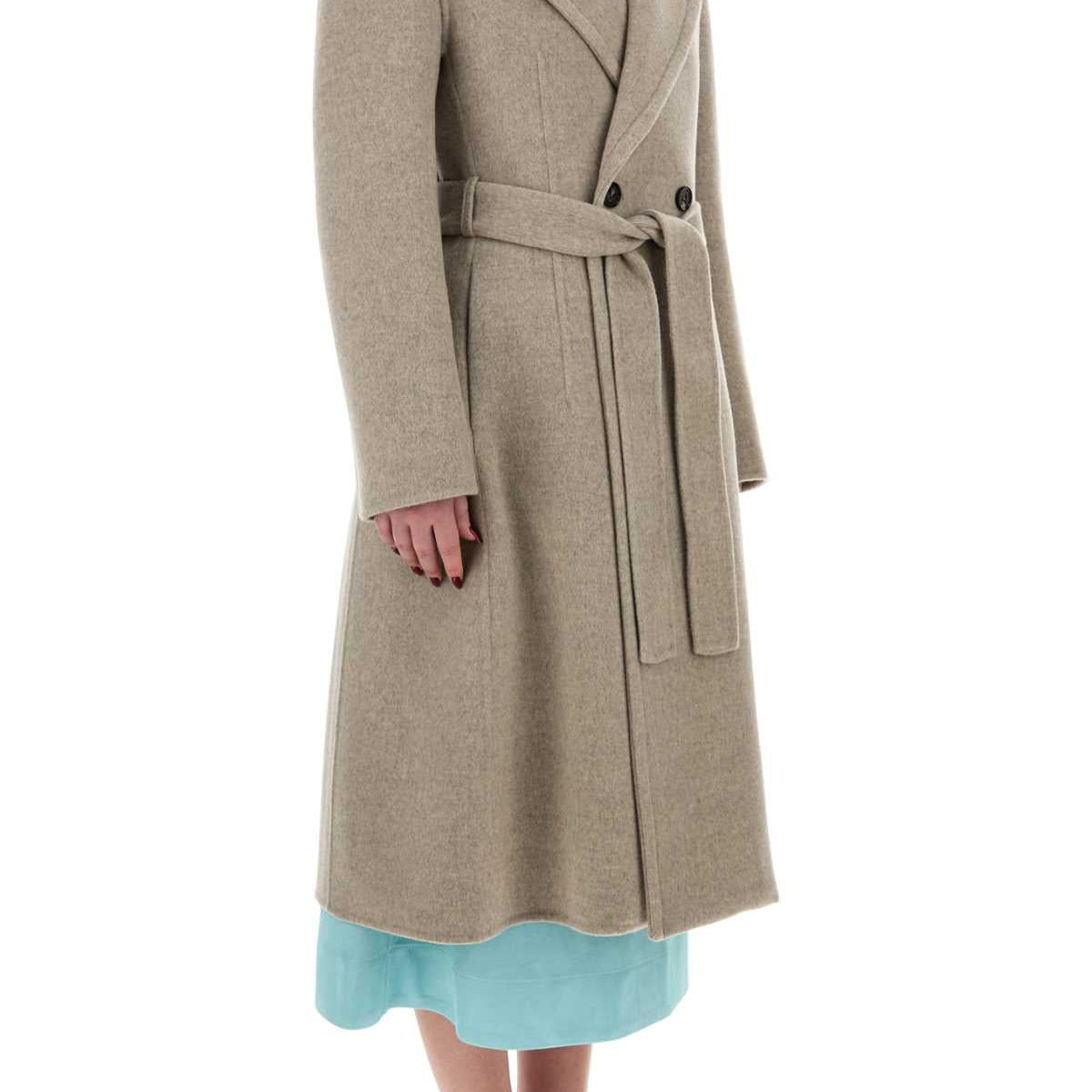 Bottega Veneta Jackets? Bottega Veneta Women Dove Grey Cashmere Coat Premium Casual Designer Jacket