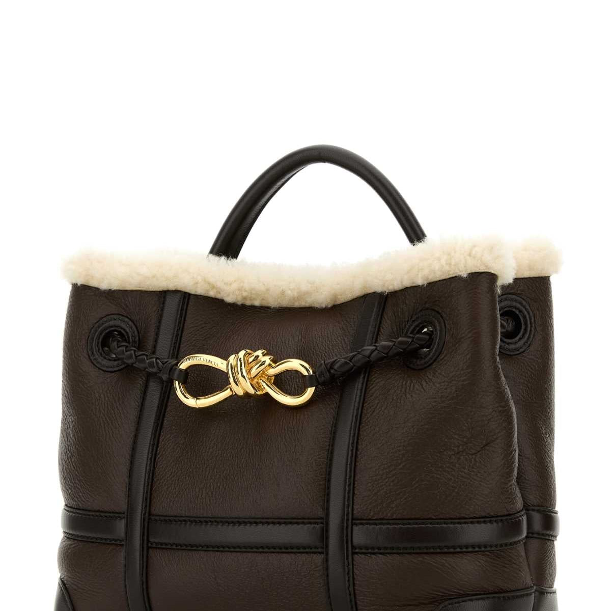 Bottega Veneta Bags? Bottega Veneta Women Brown Leather Small Andiamo Handbag Premium Designer Shoulder Bag