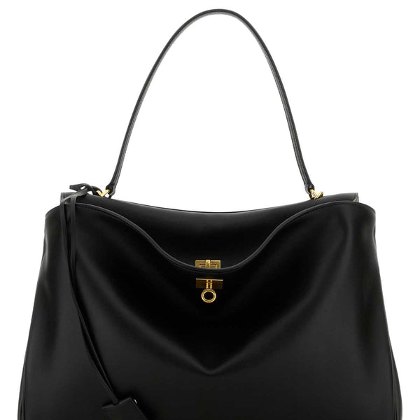 Balenciaga Bags? Balenciaga Women Black Leather Large Rodeo Handbag Luxury Designer Leather Handbag