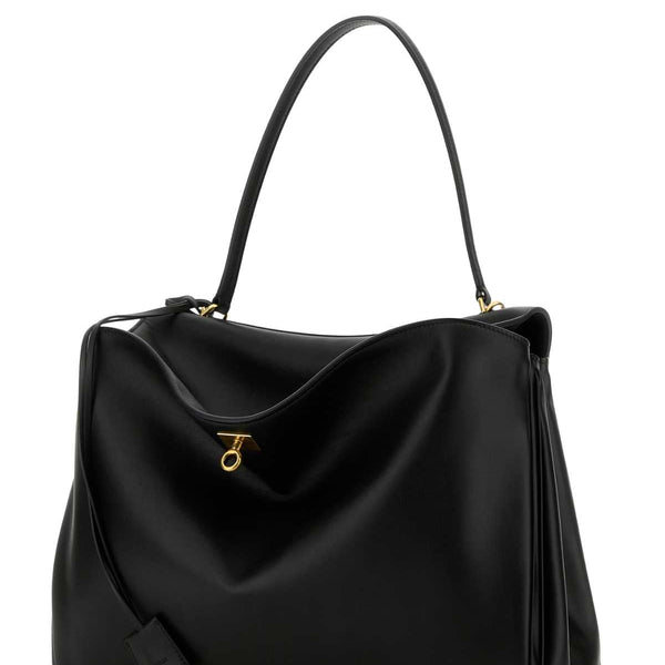 Balenciaga Bags? Balenciaga Women Black Leather Large Rodeo Handbag Luxury Designer Leather Handbag