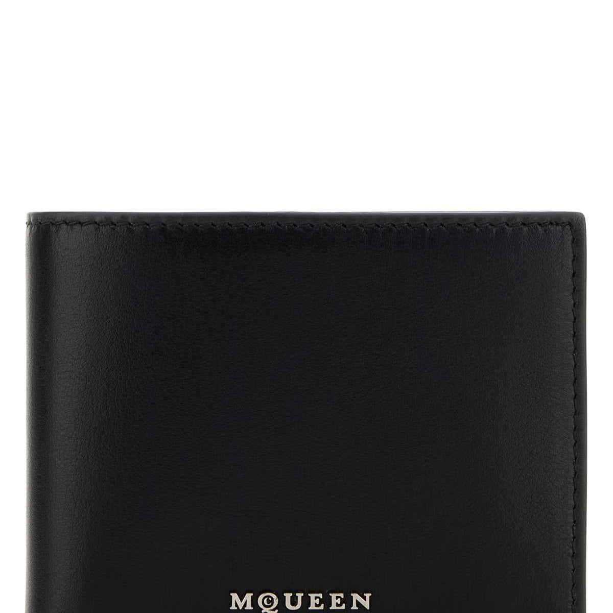 Alexander McQueen Wallets? Alexander Mcqueen Men Black Leather Wallet Compact Luxury Card Wallet