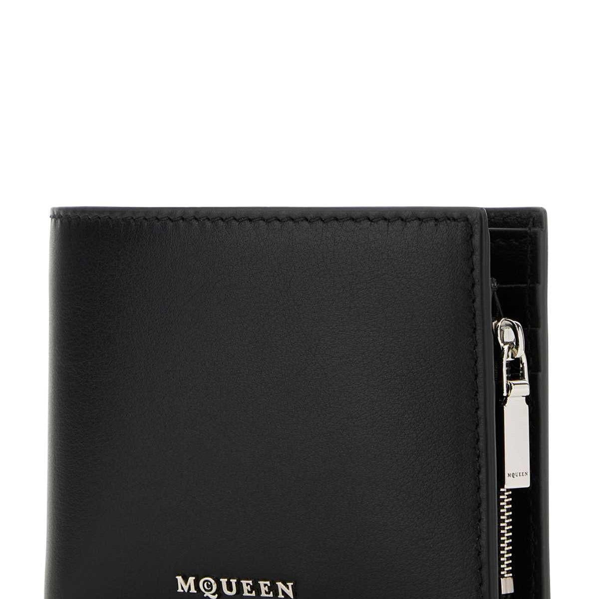 Alexander McQueen premium wallets detail and craftsmanship close-up