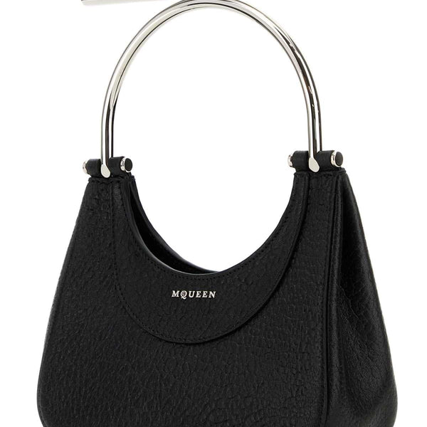 Alexander McQueen Bags? Alexander Mcqueen Women Black Leather Mini Cross-Bar Handbag Premium Designer Shoulder Bag