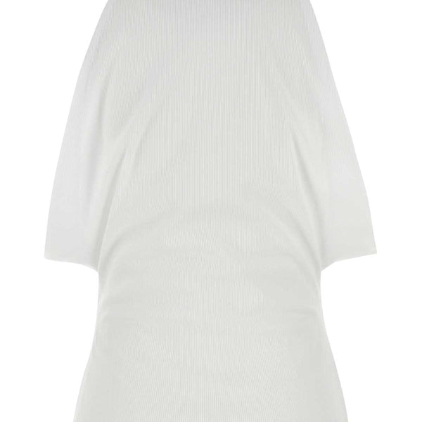 Alexander McQueen Tops- Alexander Mcqueen Women White Stretch Cotton Top Elegant Everyday Designer Top