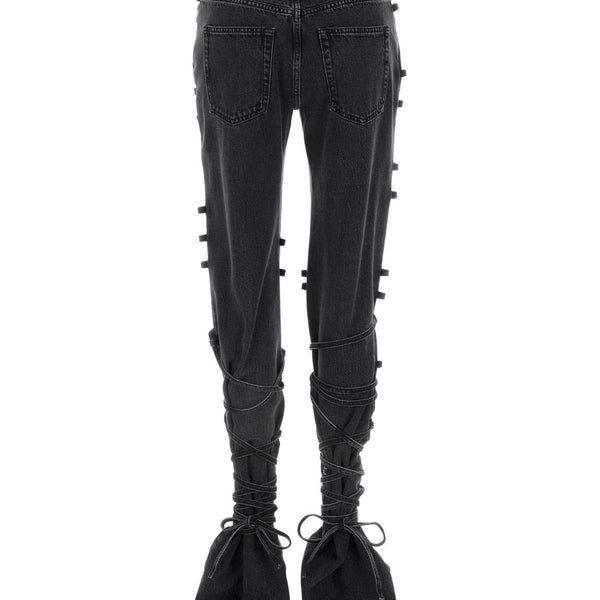 Alexander McQueen Jeans? Alexander Mcqueen Women Black Denim Jeans Classic Everyday Designer Jeans