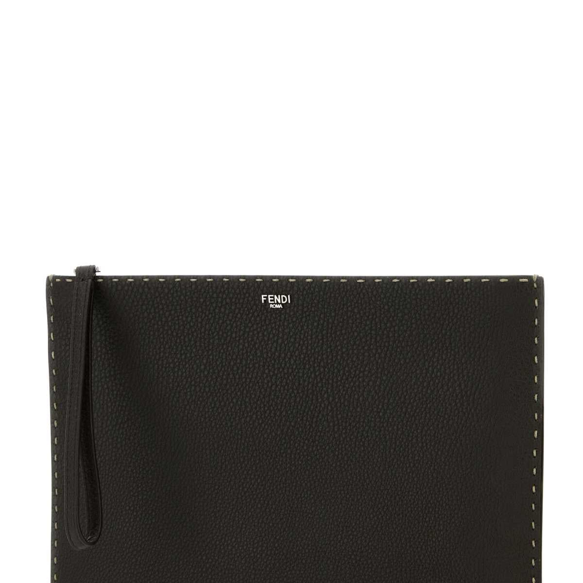 Fendi premium clutches detail and craftsmanship close-up