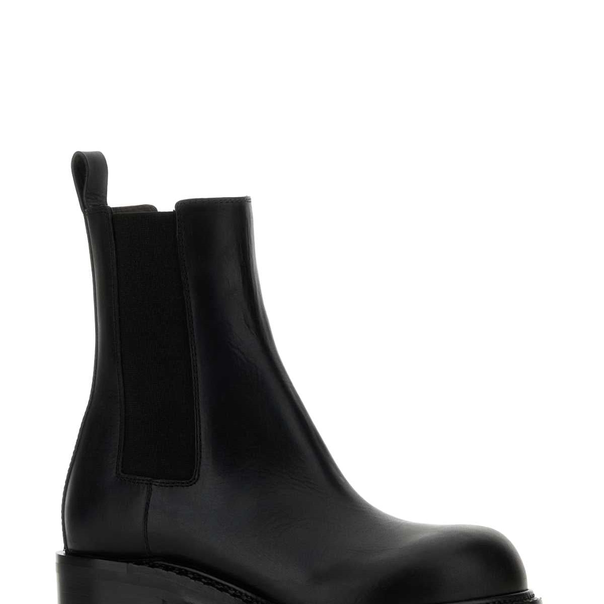 Bottega Veneta Shoes Bottega Veneta Women Black Leather Cliff Ankle Boots Comfortable Everyday Designer Shoes