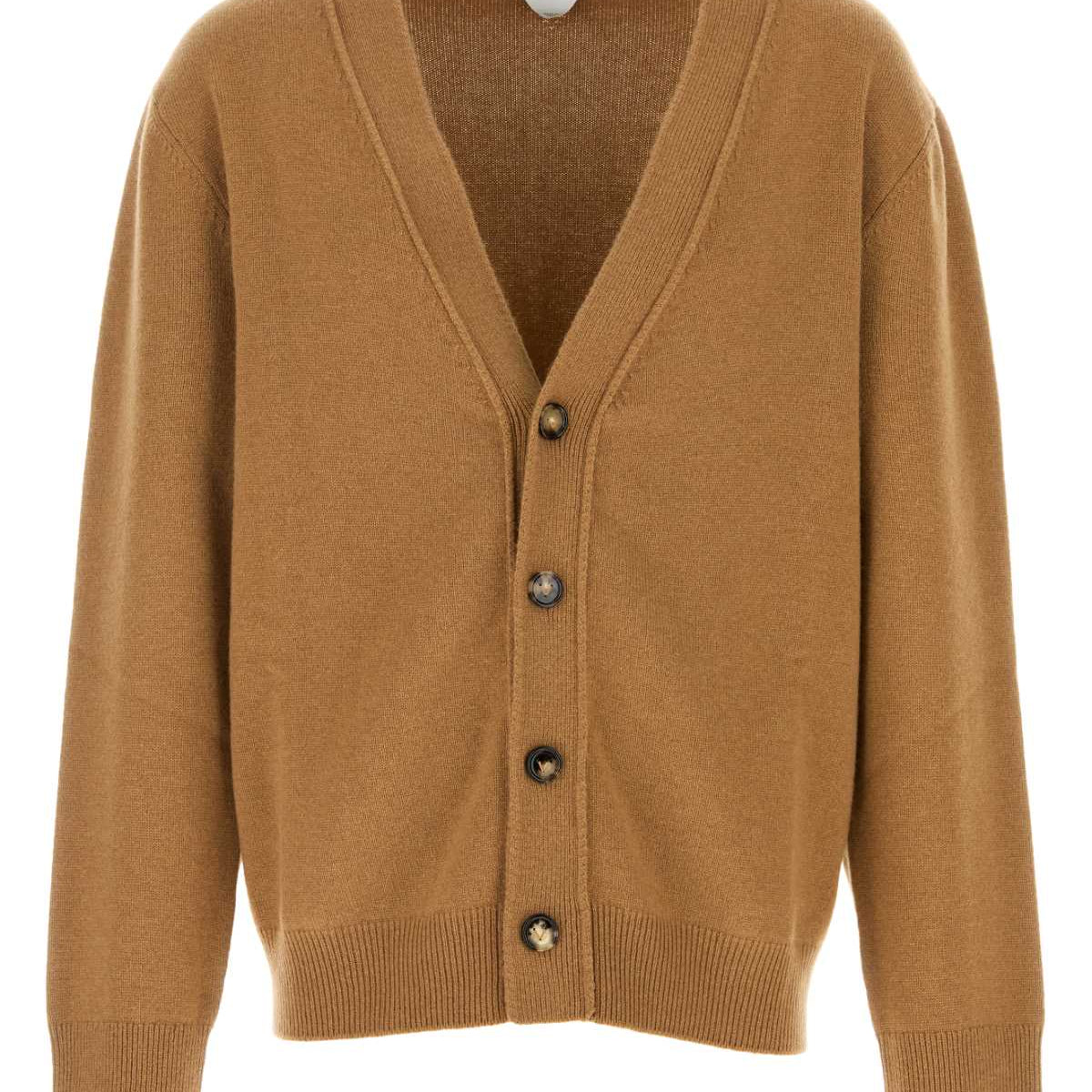 Bottega Veneta Sweaters? Bottega Veneta Men Camel Stretch Cashmere Blend Cardigan Luxury Designer Knit Sweater