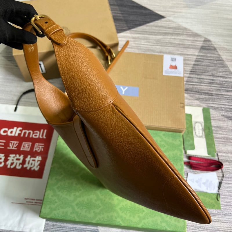 Side view of versatile structured handbag
