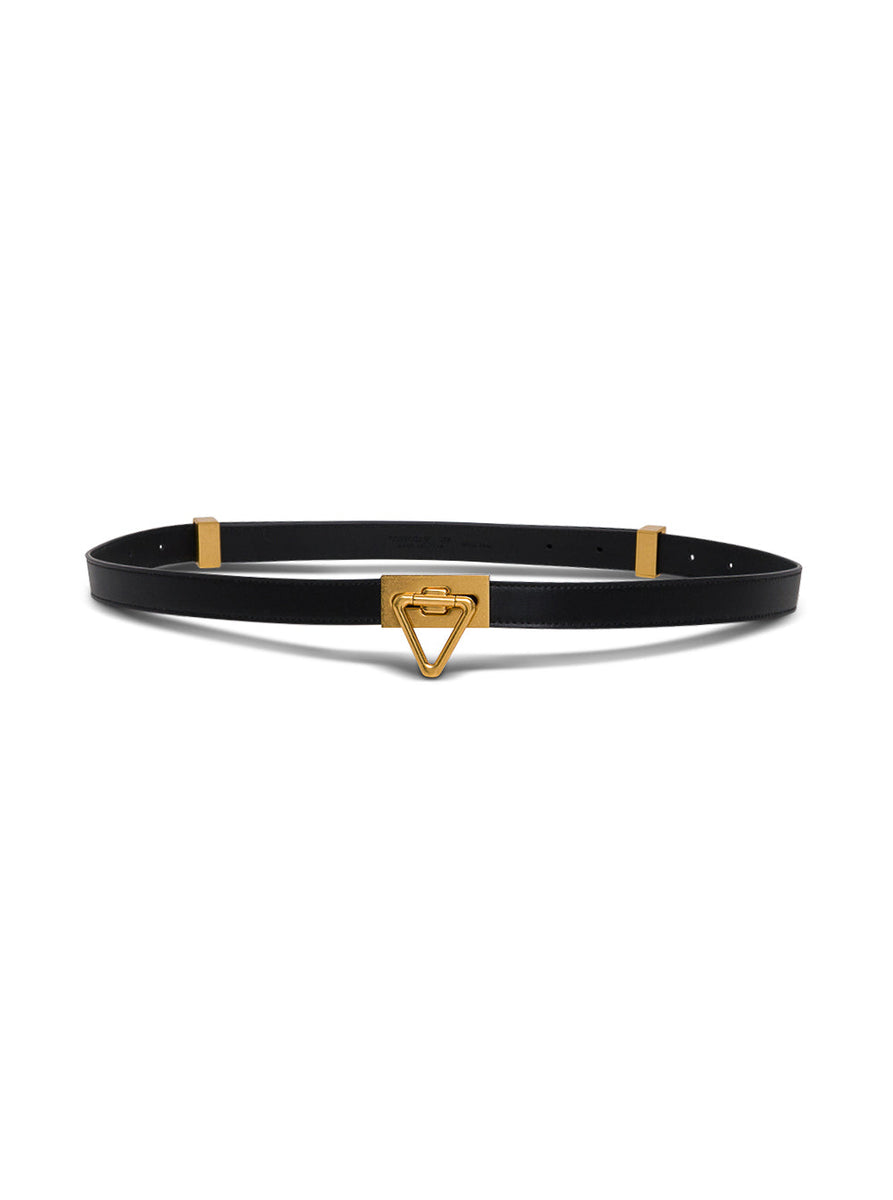 Bottega Veneta Belts? Bottega Veneta Women Blacktriangular Belt In Leather Woman Classic Everyday Designer Belt