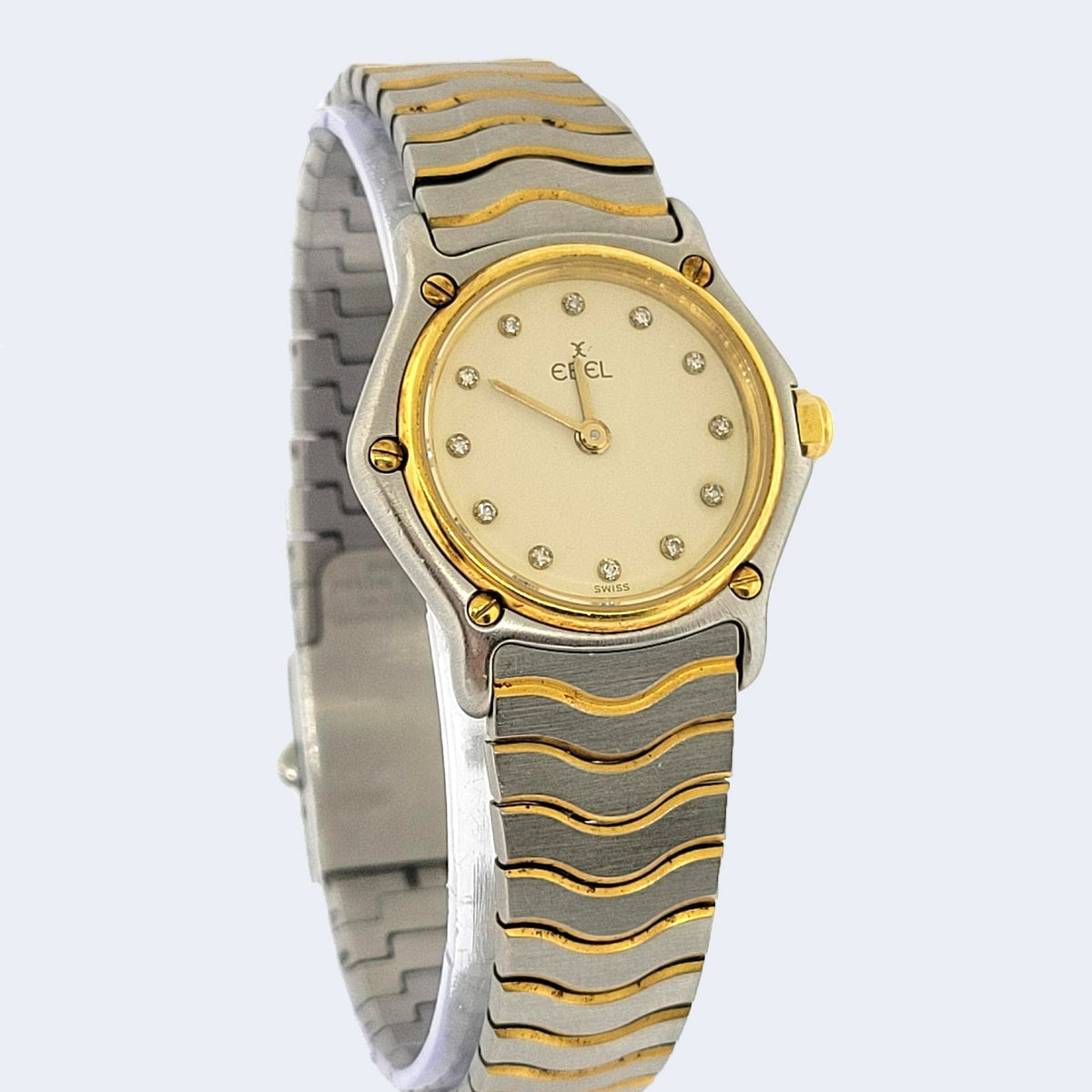 Lifestyle view of Ebel women's gold watch