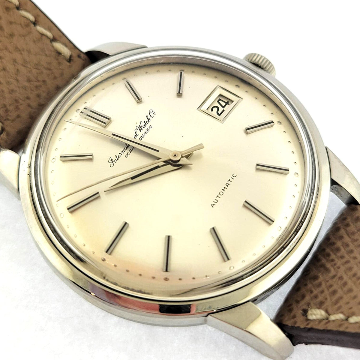 Close-up detail view of International Watch Company unisex watch
