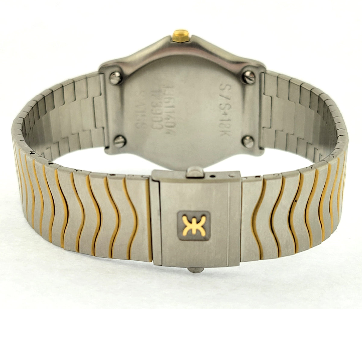 Close-up detail view of Ebel unisex watch