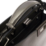 Close-up of Fendi totes hardware and fine stitching