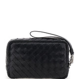 Close-up of Bottega Veneta weekend/travel bags hardware and fine stitching