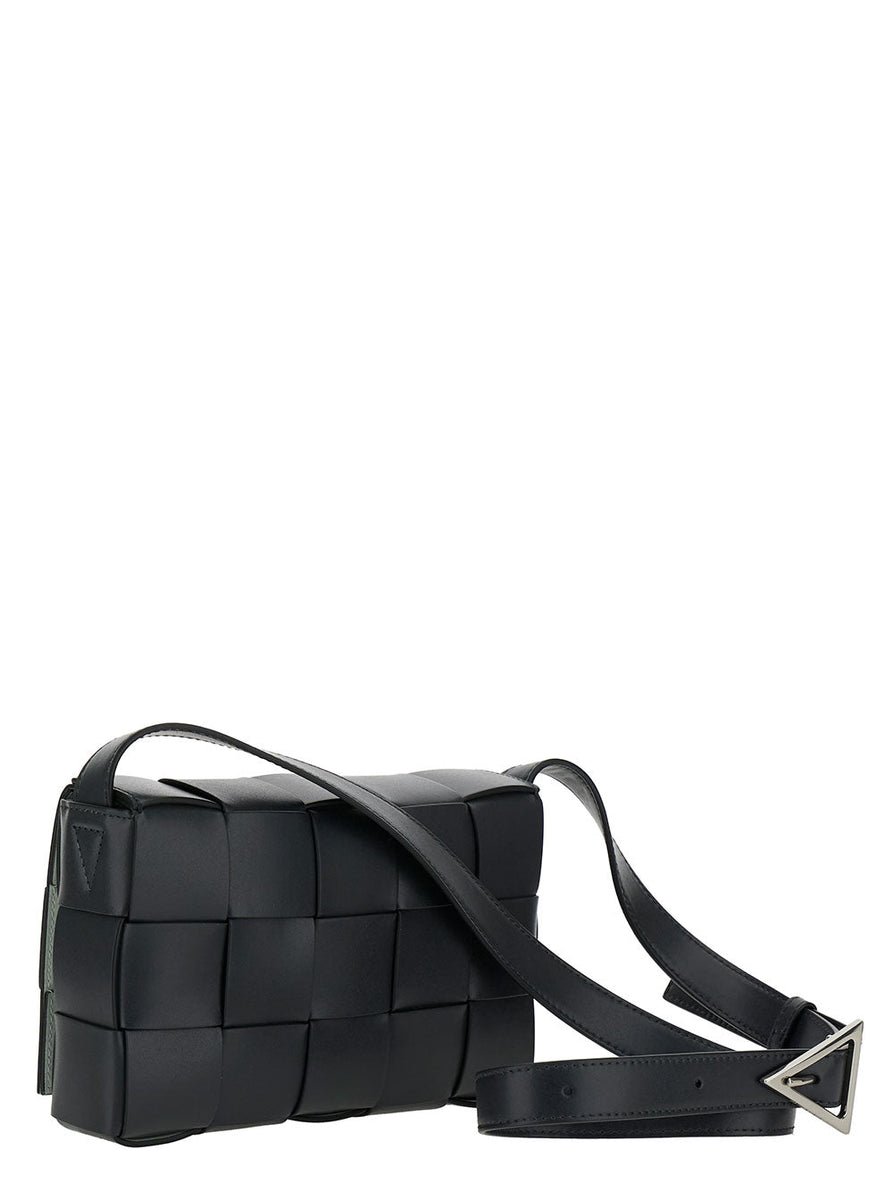 Bottega Veneta Bags? Bottega Veneta Men 'Casette' Black Medium Cross Body Bag In Leather Man Elegant Everyday Designer Handbag