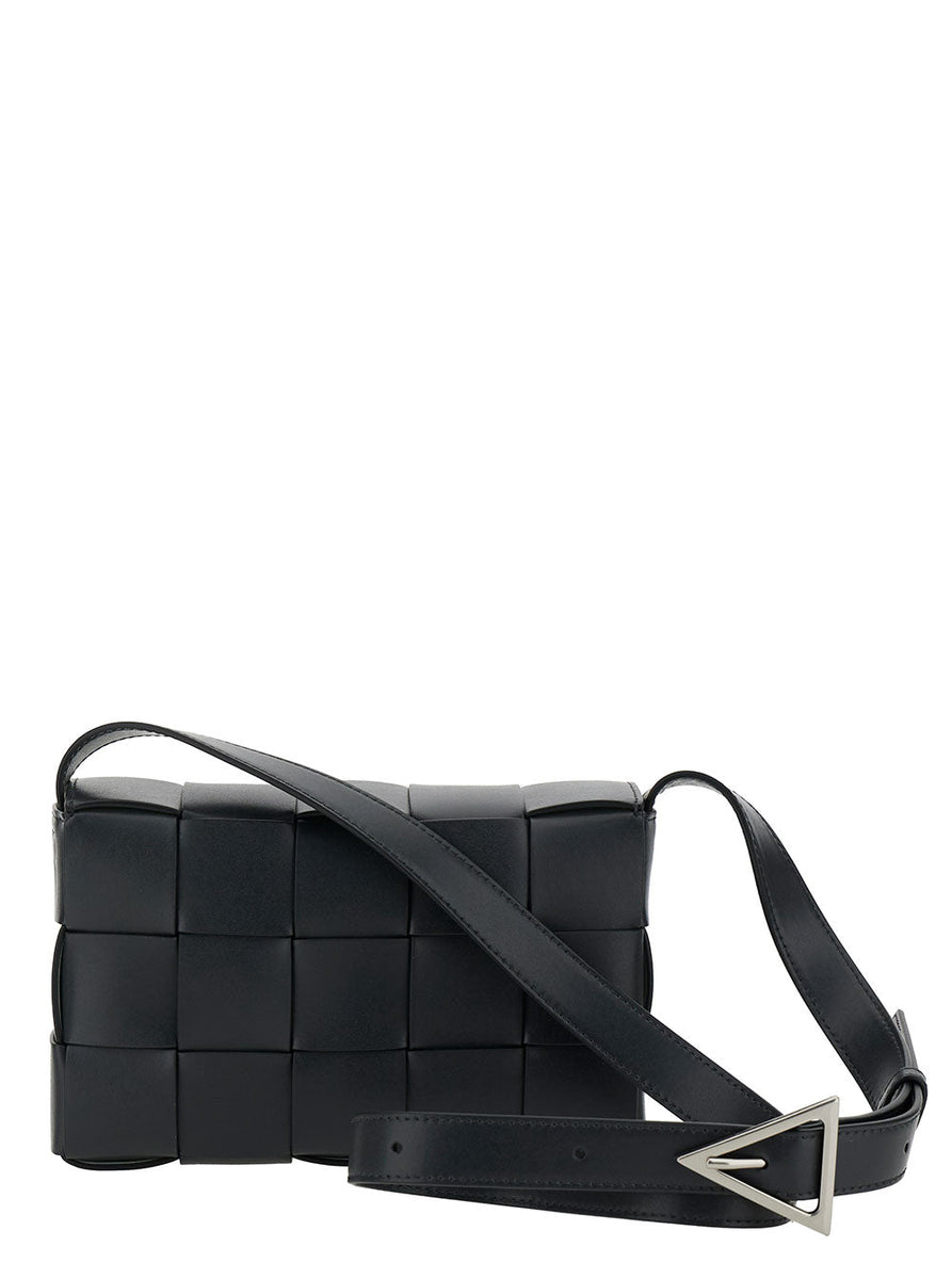 Bottega Veneta Bags? Bottega Veneta Men 'Casette' Black Medium Cross Body Bag In Leather Man Premium Designer Shoulder Bag