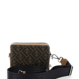 Close-up of Fendi cross body bags hardware and fine stitching